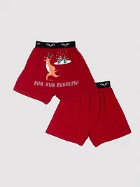 Run Rudolph Mens Boxers