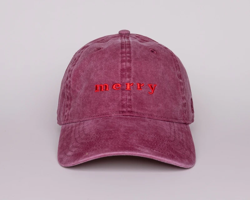 Merry Burgundy Dad Hat