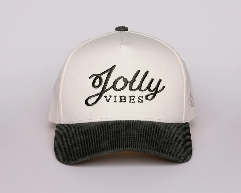 Olive 2-Tone Corduroy Brim Jolly Vibes Hat