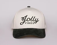Olive 2-Tone Corduroy Brim Jolly Vibes Hat
