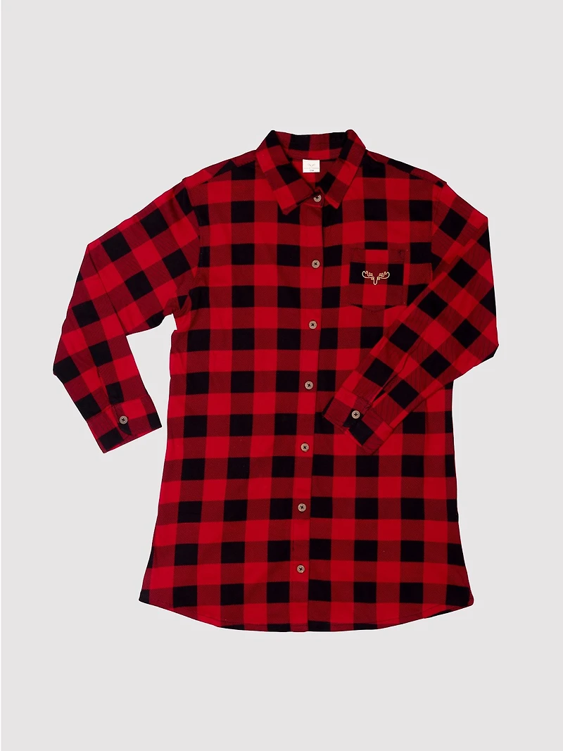 Buffalo Plaid Button Nightshirt