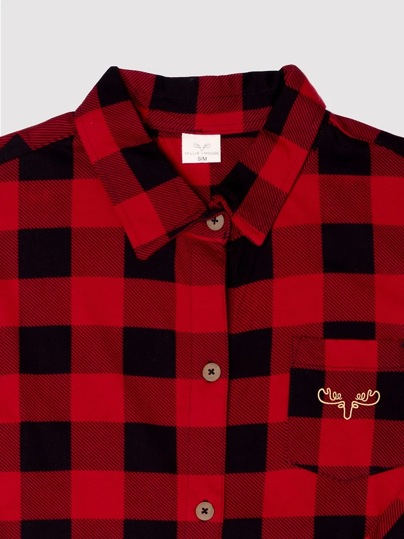 Buffalo Plaid Button Nightshirt