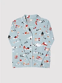 Christmas Scene Womens Pajama Shirt