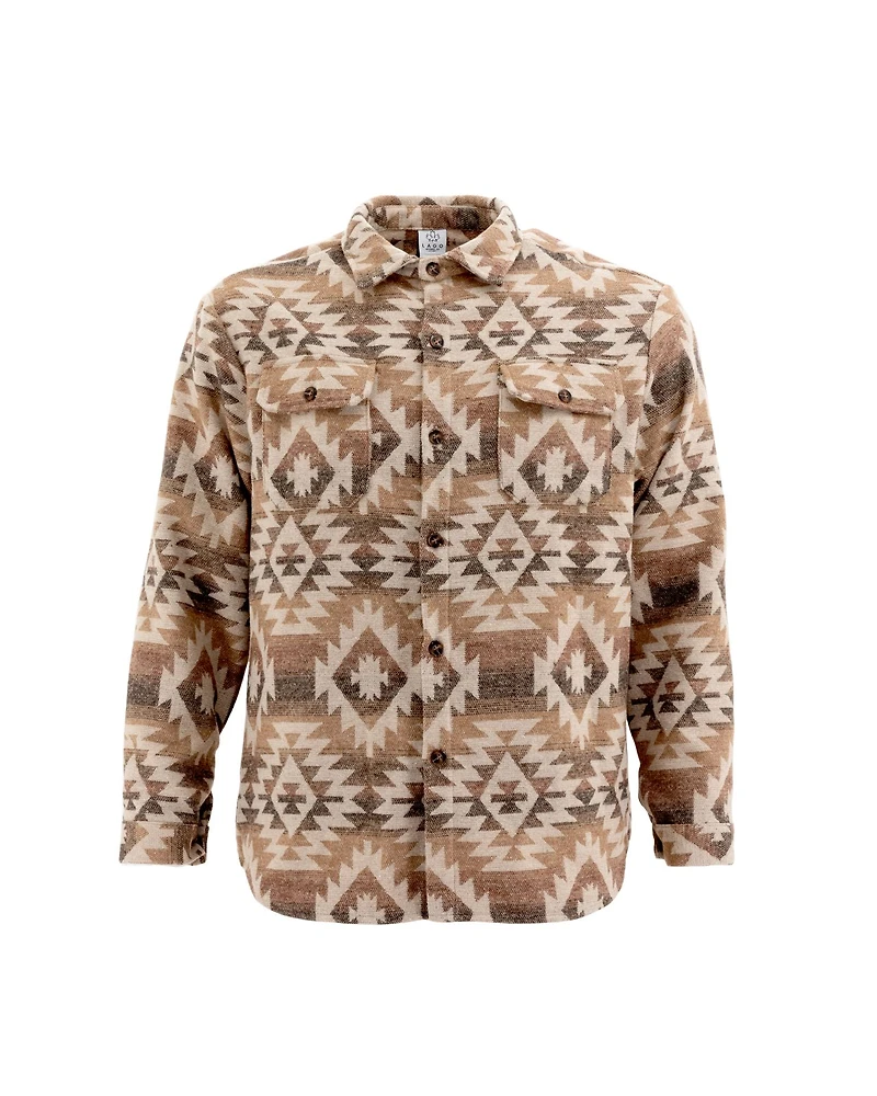 Unisex Aztec Jacket - Brown + Cream
