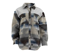 Unisex Aztec Jacket - Grey + Blue