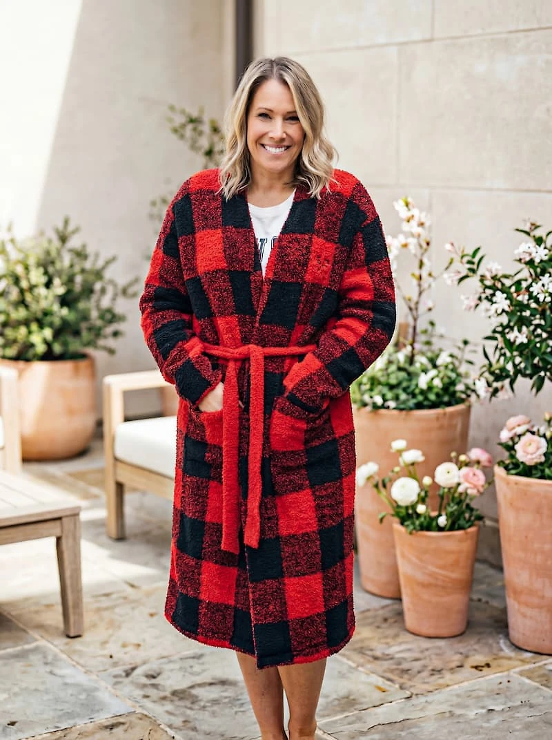 Plush Plaid Robe