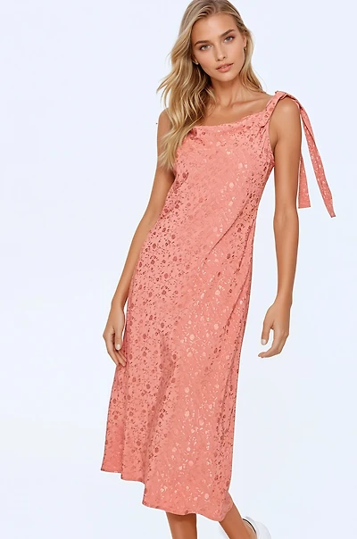 Floral Cowl Neck Midi Dress