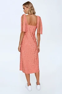 Floral Cowl Neck Midi Dress