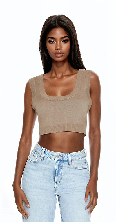 Cropped Sweater Vest