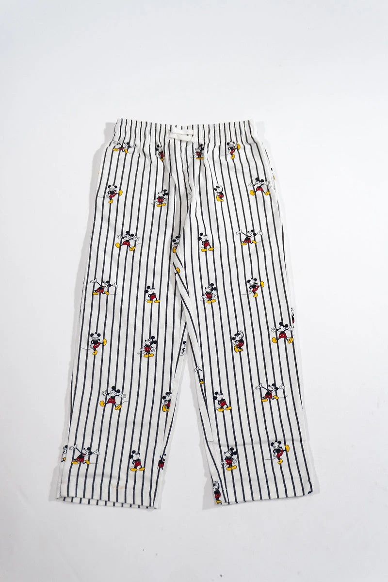 Kids Disney Mickey Mouse Striped Pajama Pants