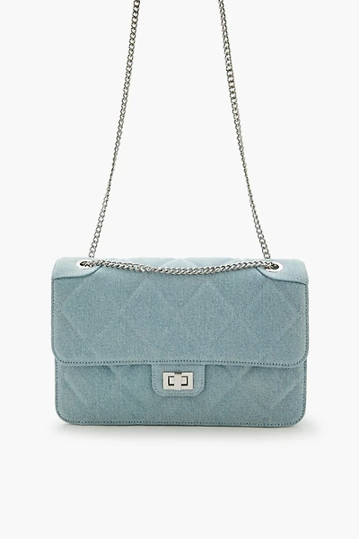 Quilted Chain-Strap Shoulder Bag