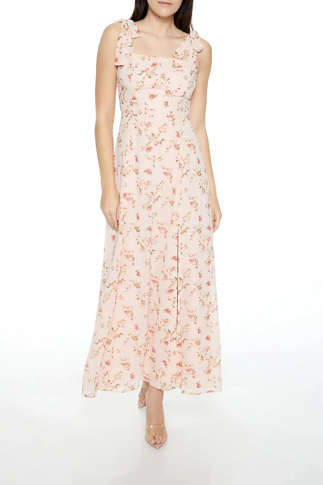 Abercrombie & Fitch The A&F Emerson Tie-Strap Maxi Dress | MainPlace Mall