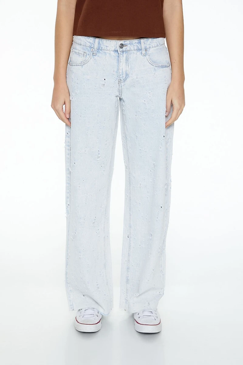 Low-Rise Baggy Wide-Leg Jeans