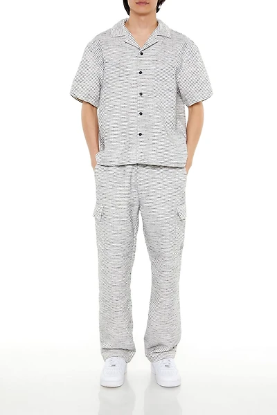 Striped Slim-Fit Cargo Pants