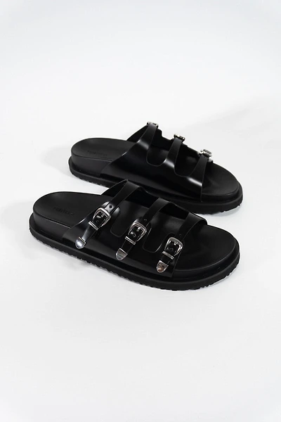 Chunky Faux Leather Sandals