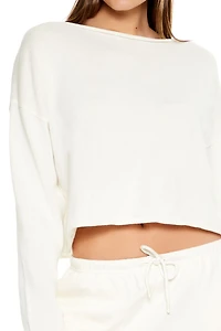 Drop-Sleeve Cropped Sweater