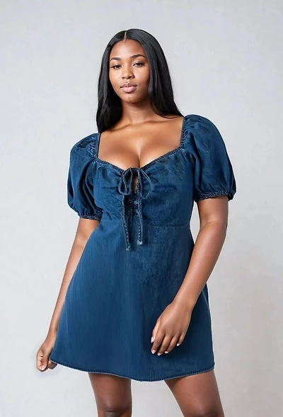 Plus Denim Mini Dress
