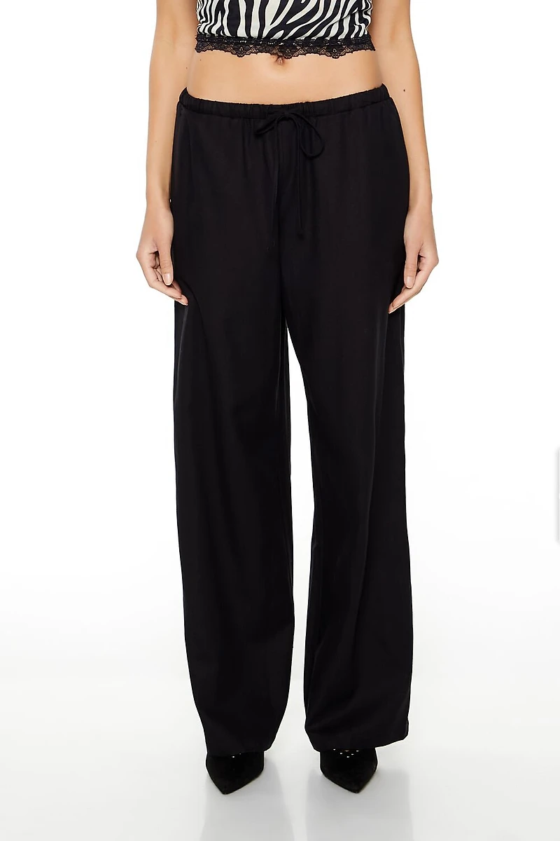 Drawstring Wide-Leg Pants