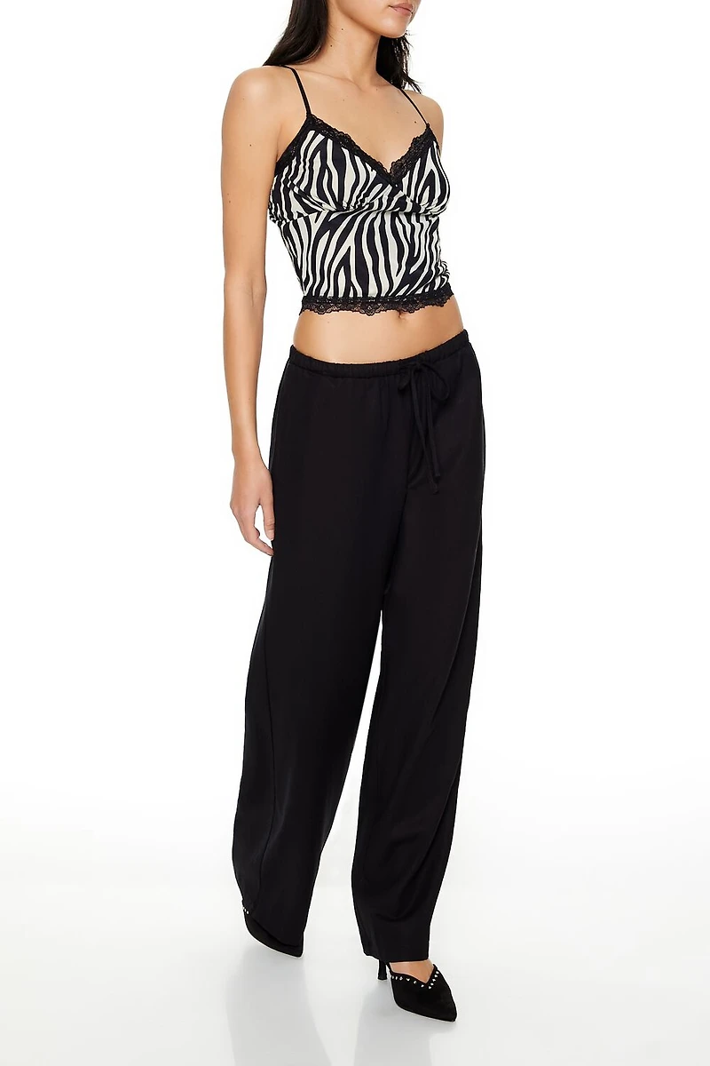 Drawstring Wide-Leg Pants