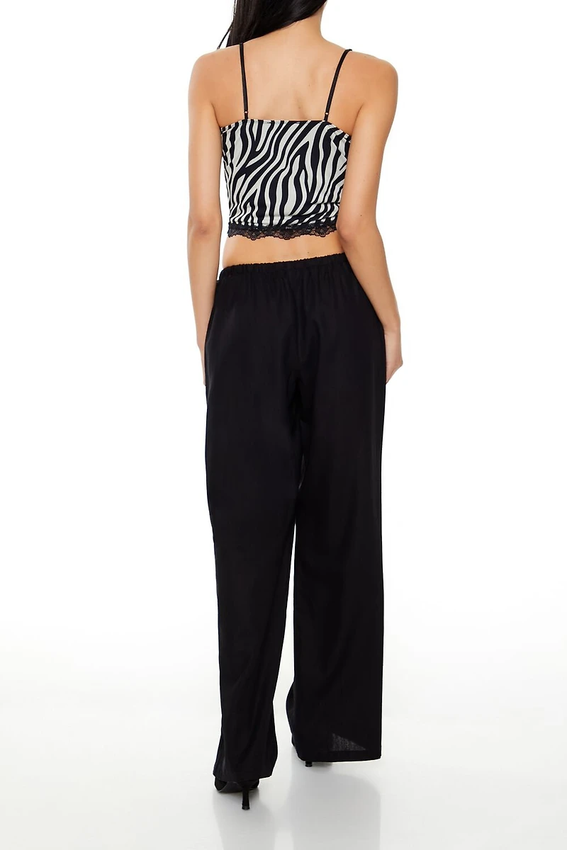 Drawstring Wide-Leg Pants