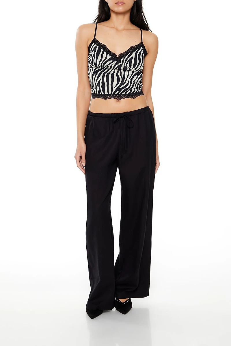 Drawstring Wide-Leg Pants