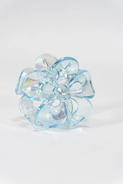 Iridescent Flower Hair Claw Clip