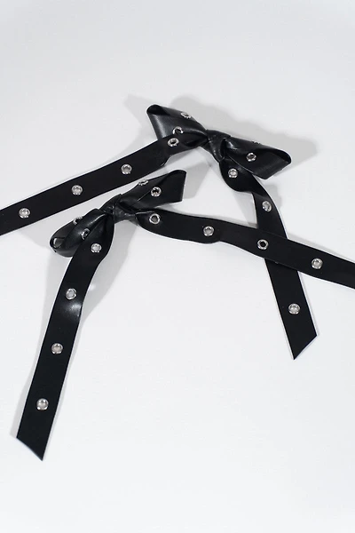 Accented Bow Hair Clips