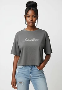 Santa Monica Boxy Cropped Tee