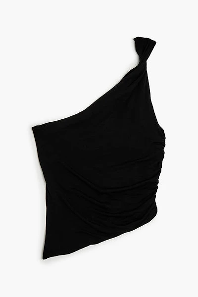 Twisted One-Shoulder Crop Top