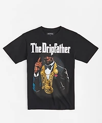 Dripfather Applique Short Sleeve Tee - Black