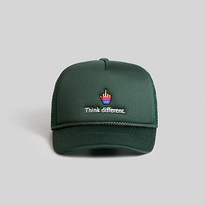 THINK DIFFERENT FG GREEN TRUCKER HAT