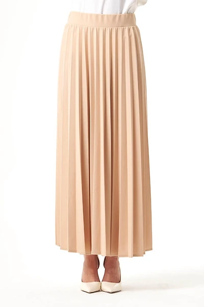 Beiege Waisted Pleated Midi Skirt