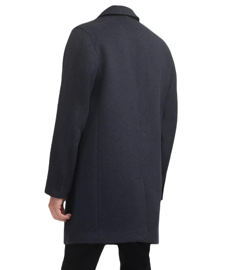 Mens Wool Coat Dark Heather Grey
