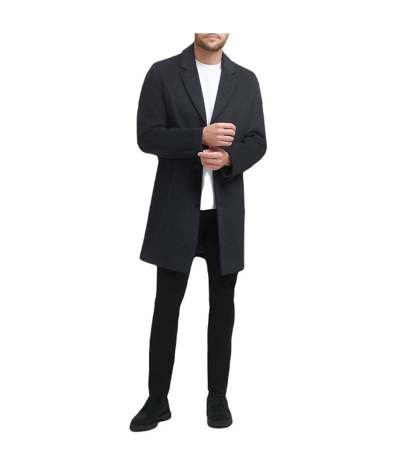 Mens Wool Coat Dark Heather Grey