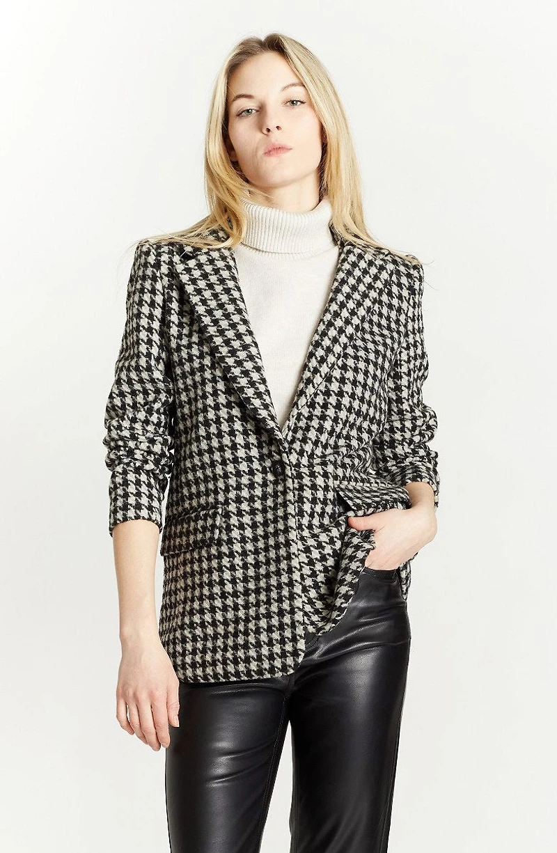 Boyfriend Blazer with Single Button Fastener