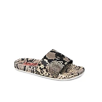 Snake Skin Leather Sport Slide