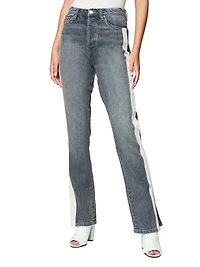 Split Hem Straight Leg Jeans