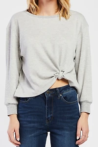 Benedict Long Sleeve Thermal Knit with Tie Detail