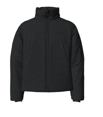 Long Sleeves Front Zipper Mock Neck Puffer Coat