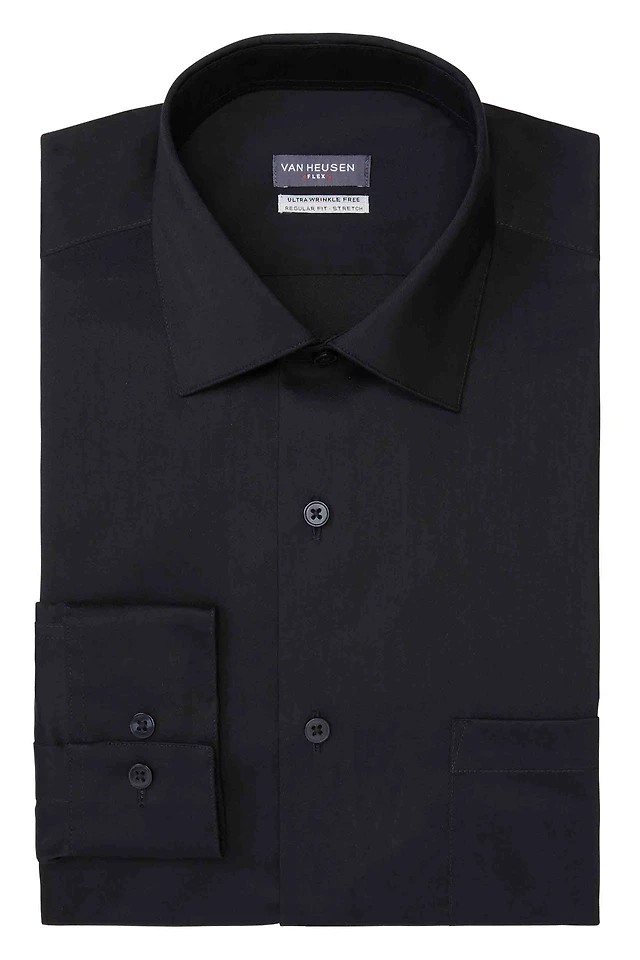 Van Heusen Men's Regular Fit Ultra Wrinkle Resistant Flex Collar Dress  Shirt | MainPlace Mall