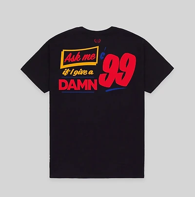 ASK ME BLACK COTTON TEE