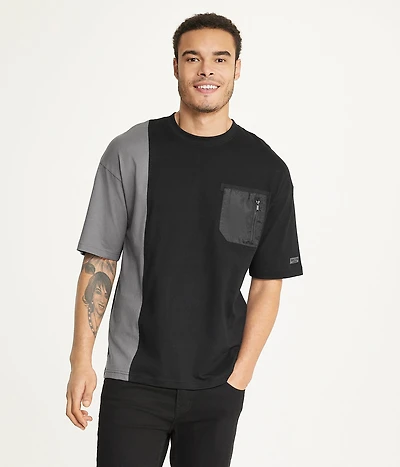 Brooklyn Laundry Mens Drop Shoulder Core Nylon Pocket Tee 2