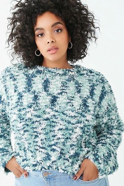 Plus Size Fuzzy Chenille Sweater