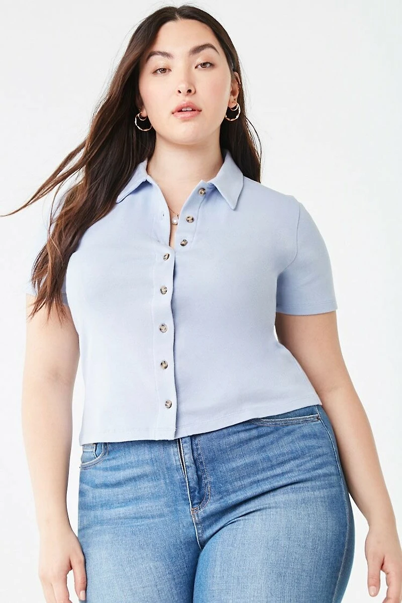 Plus Size Button-Down Shirt