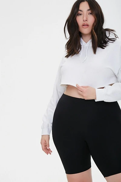 Plus Size High-Rise Biker Shorts