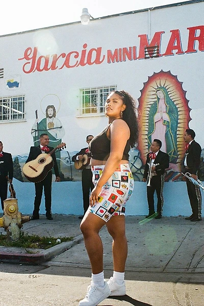 Plus Size Loteria Biker Shorts