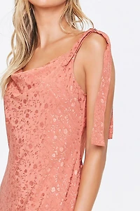 Floral Cowl Neck Midi Dress