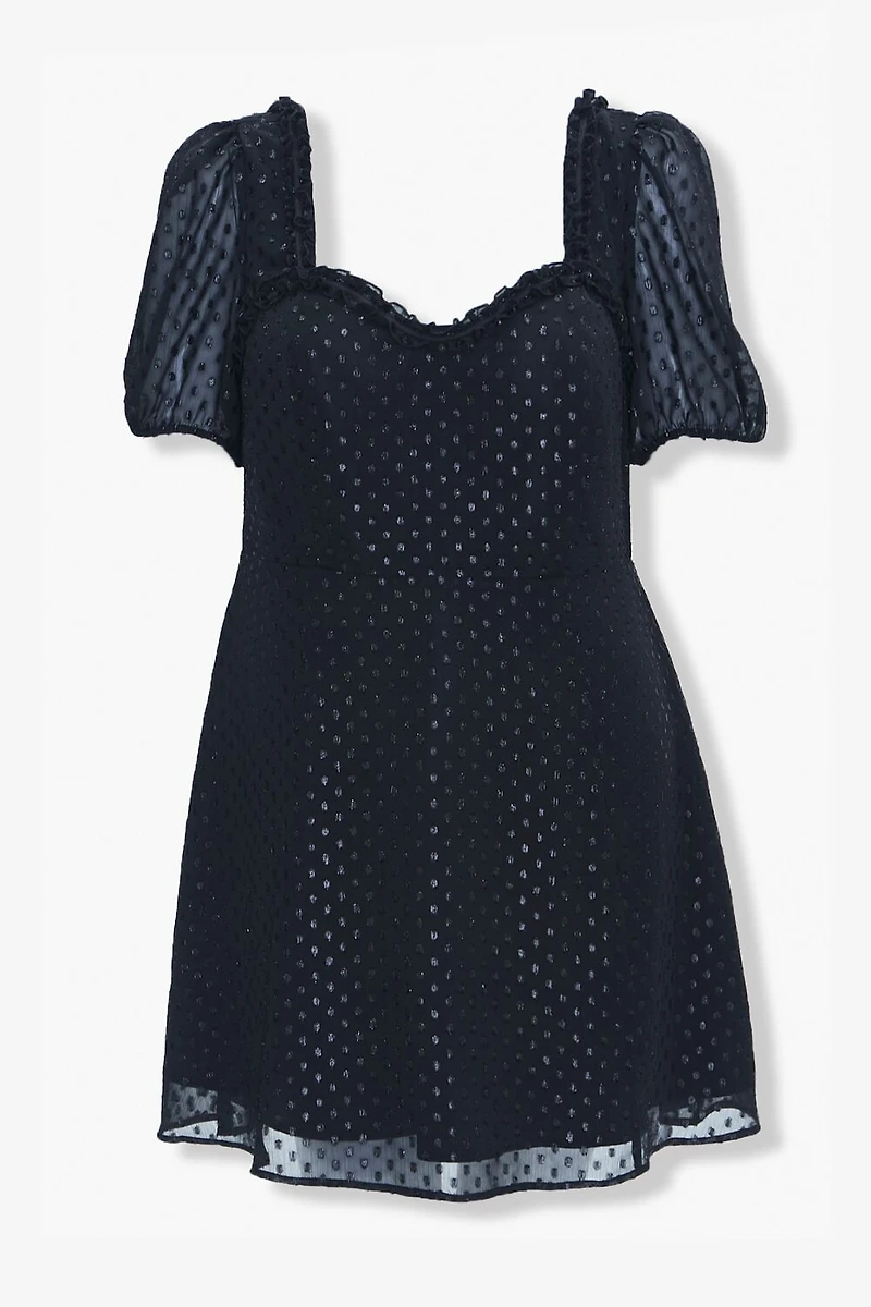 Plus Size Polka Dot Sweetheart Dress