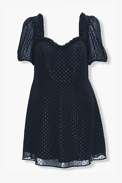 Plus Size Polka Dot Sweetheart Dress
