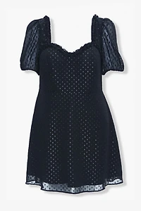 Plus Size Polka Dot Sweetheart Dress